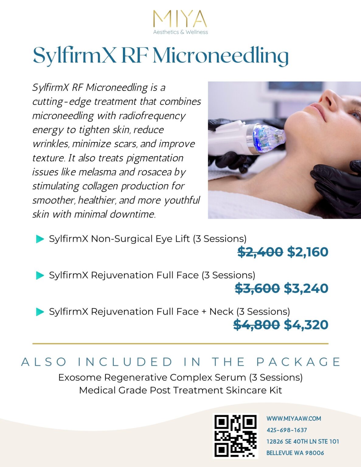 SYLFIRMX™ RF Microneedling - MIYA Aesthetics & Wellness