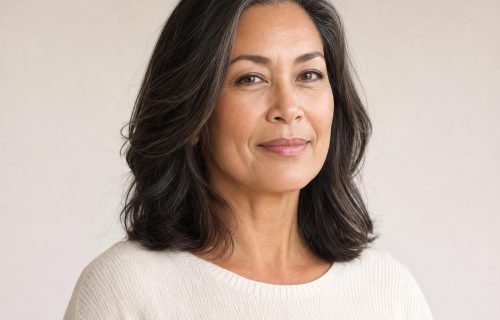 Woman with firm, naturally radiant, healthy skin
